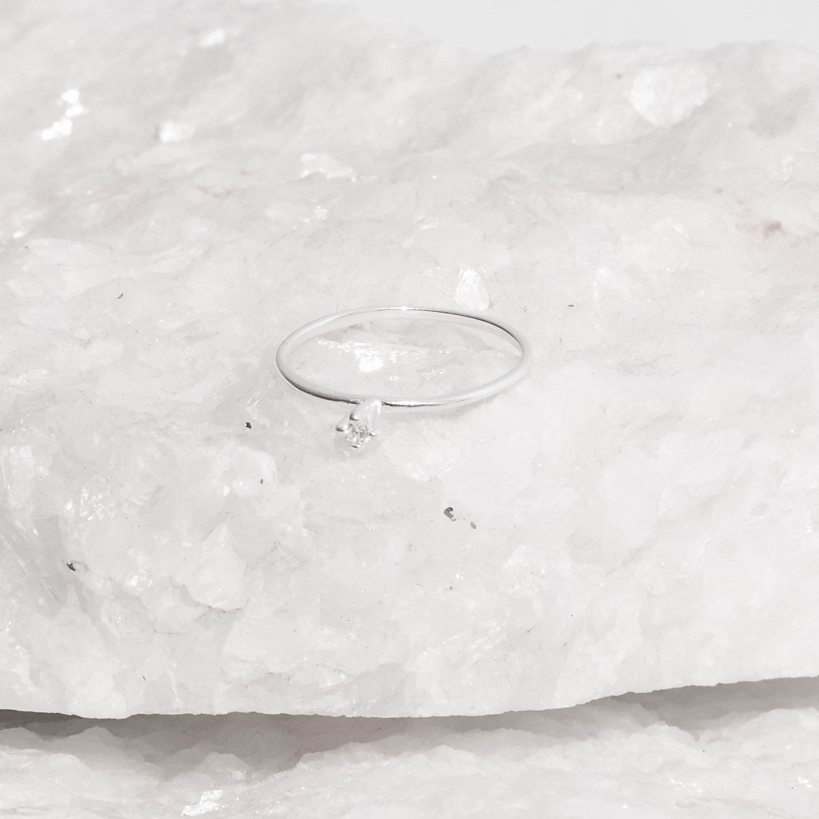 Imagem Anel solitário zircônia cristal 2mm