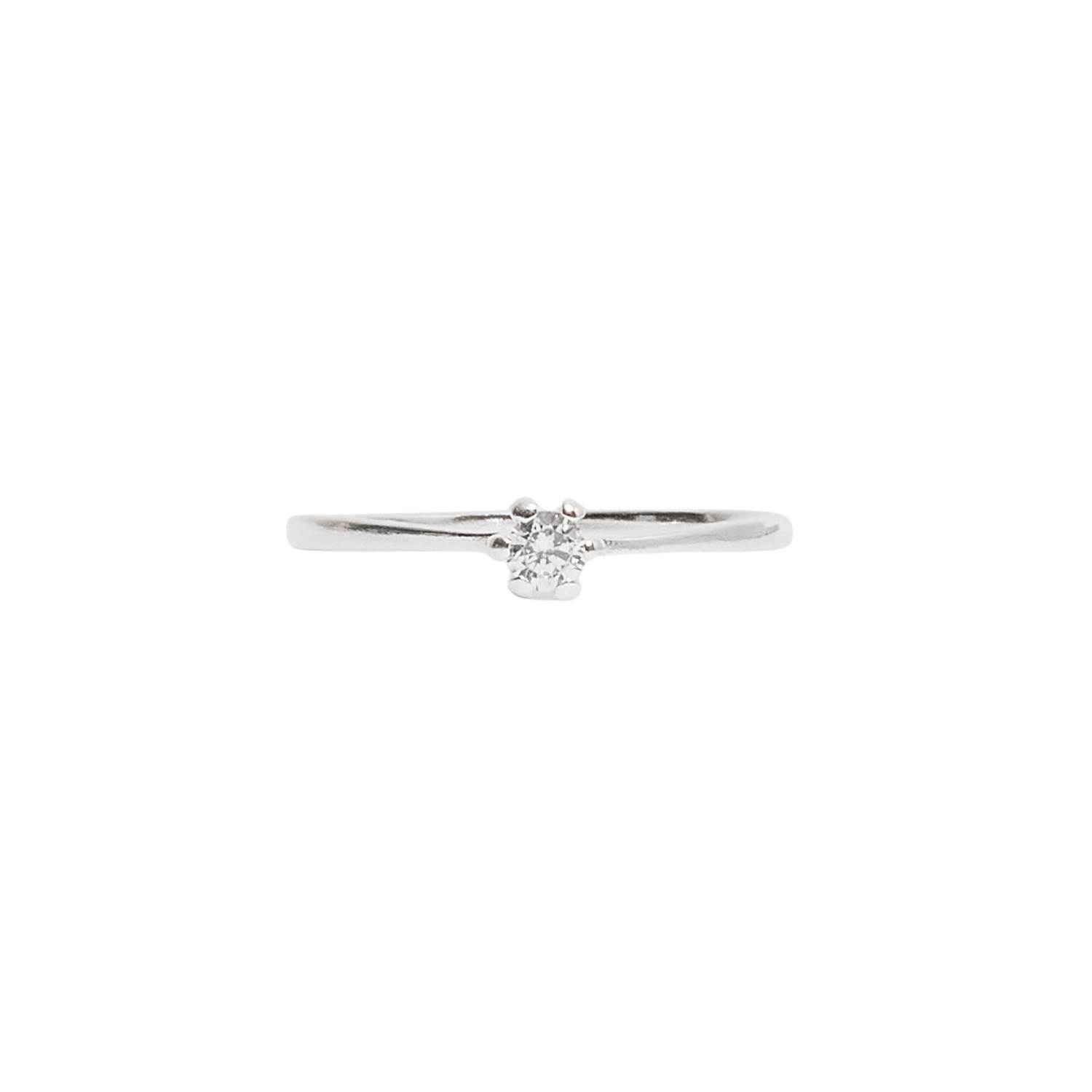 Anel solitário zircônia 3mm garras