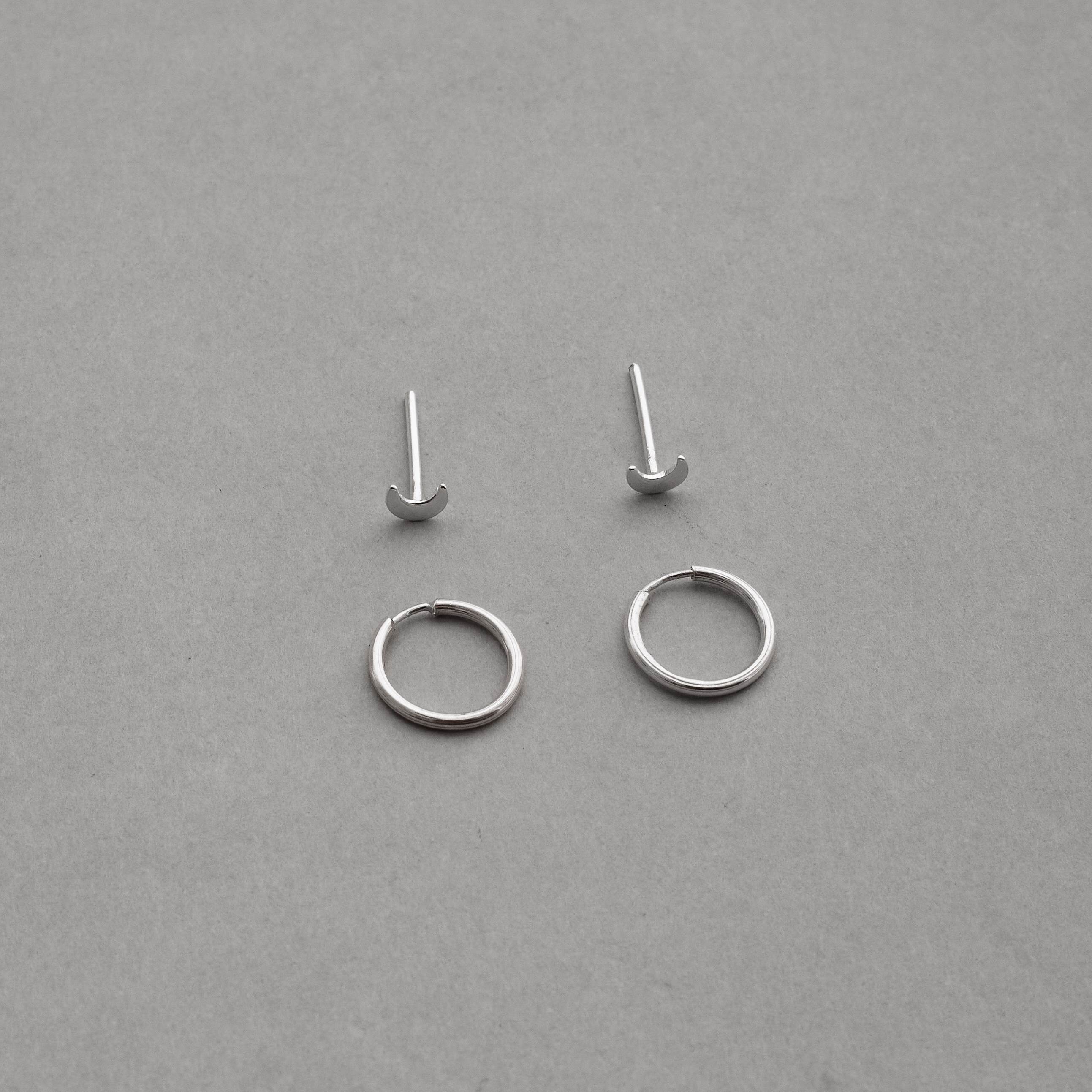 Dupla lua 4mm e argola 10mm