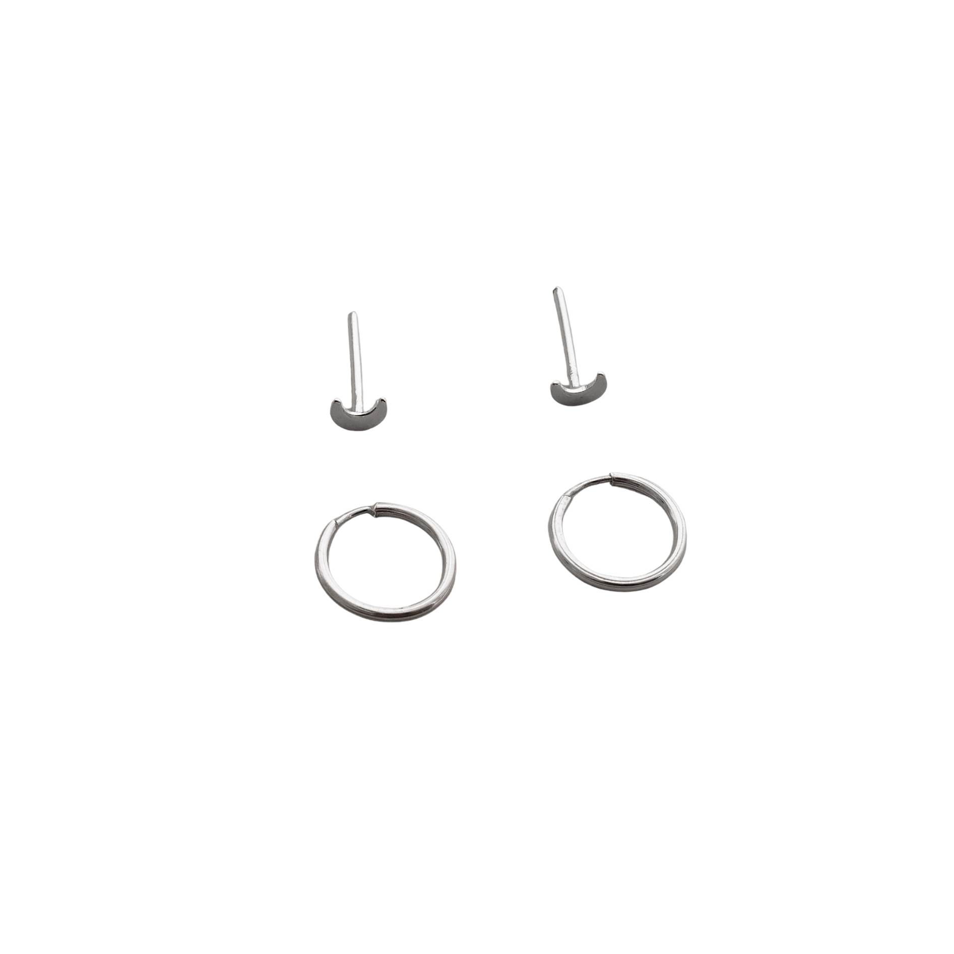 Dupla lua 4mm e argola 10mm