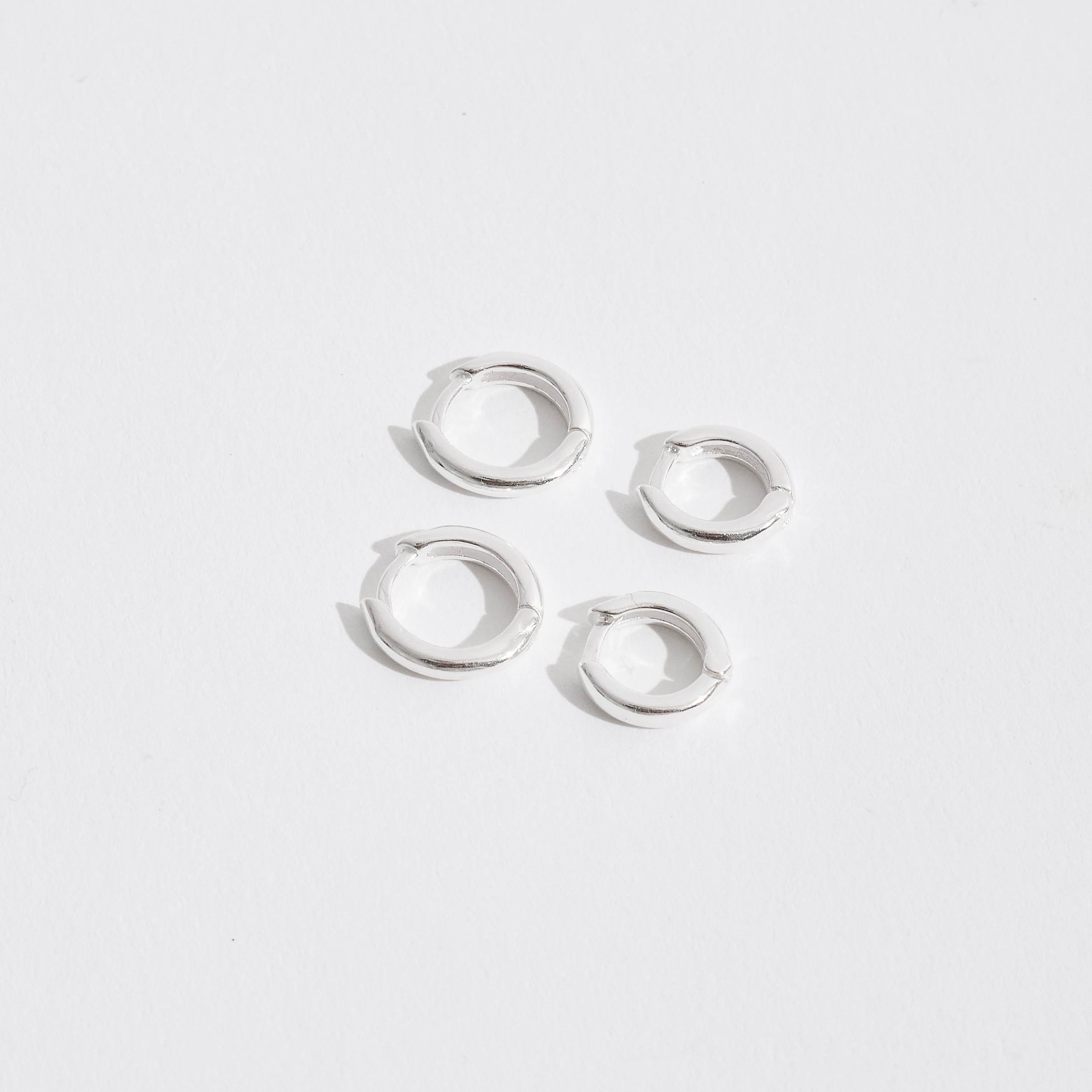 Dupla argolas click 9 e 10mm fio meia cana