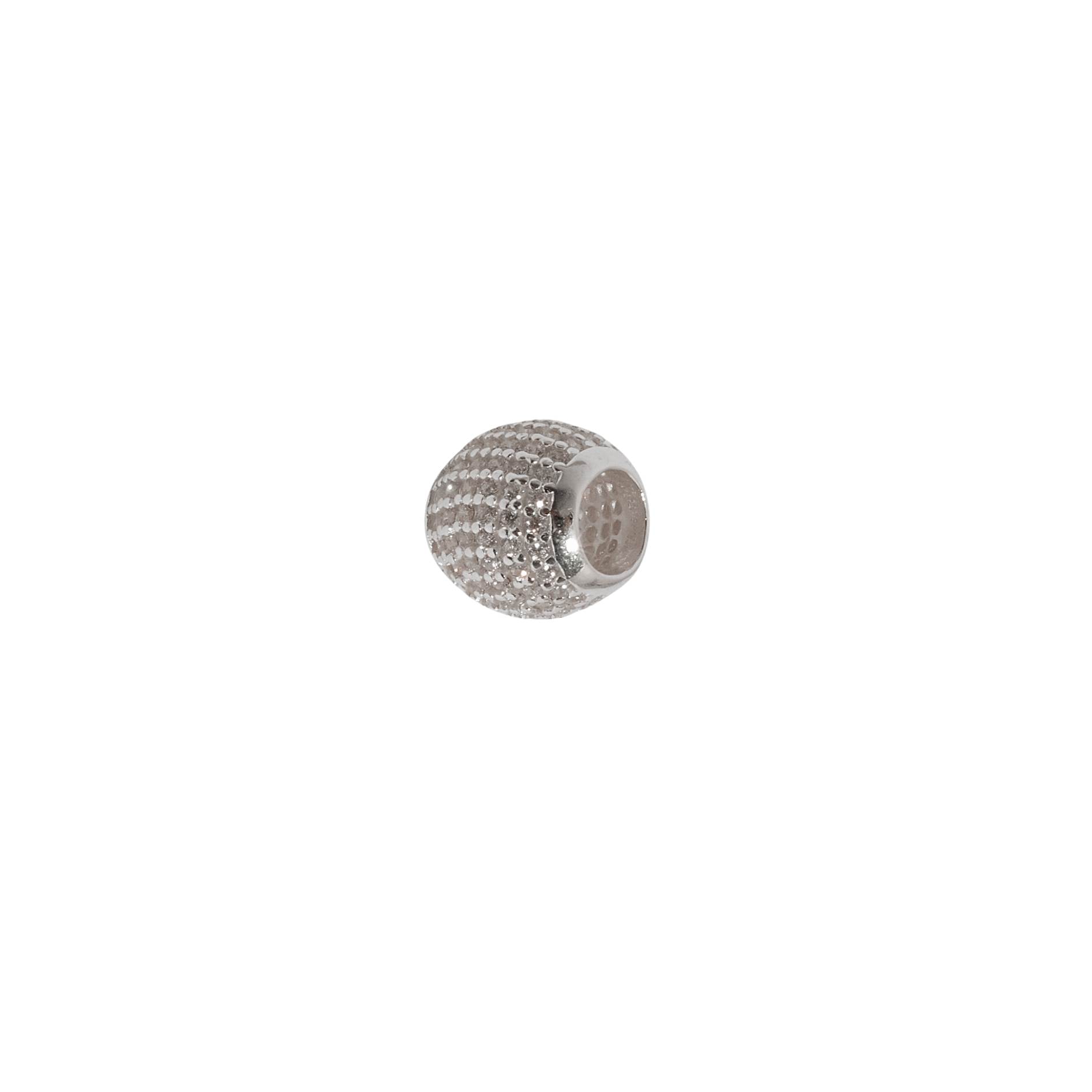 Berloque separador todo cravejado cristal 9mm