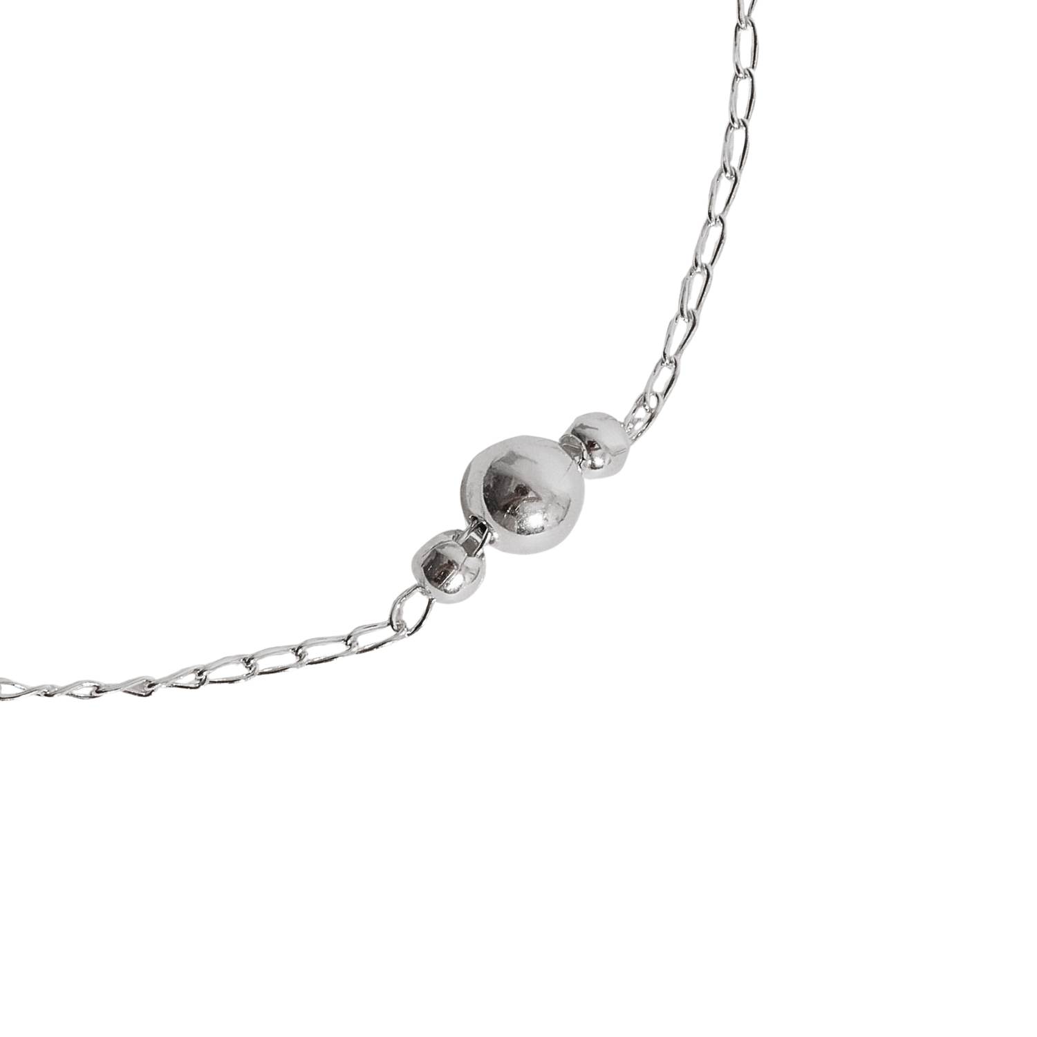 Pulseira entremeio bolas 4 e 7mm