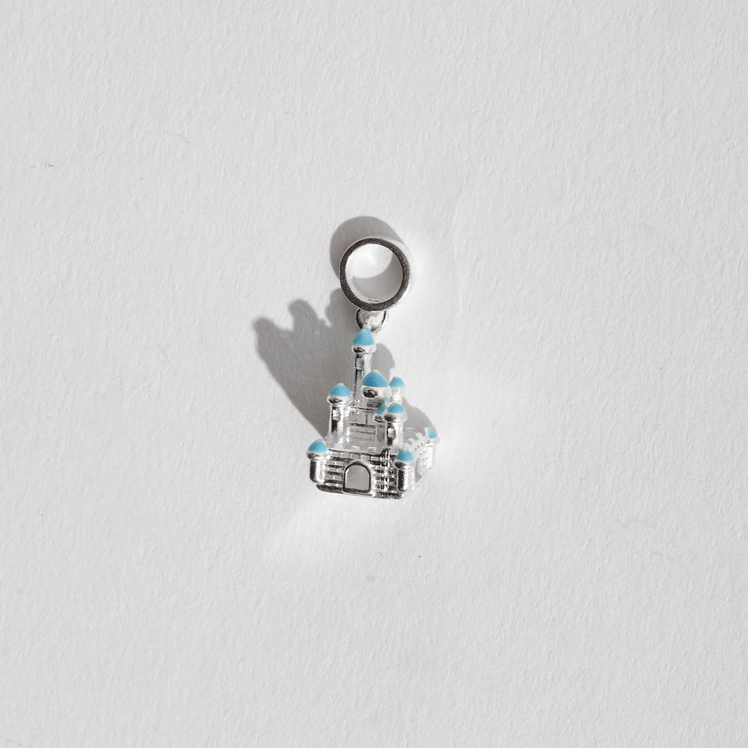 Berloque pingente castelo 3D 12mm resina