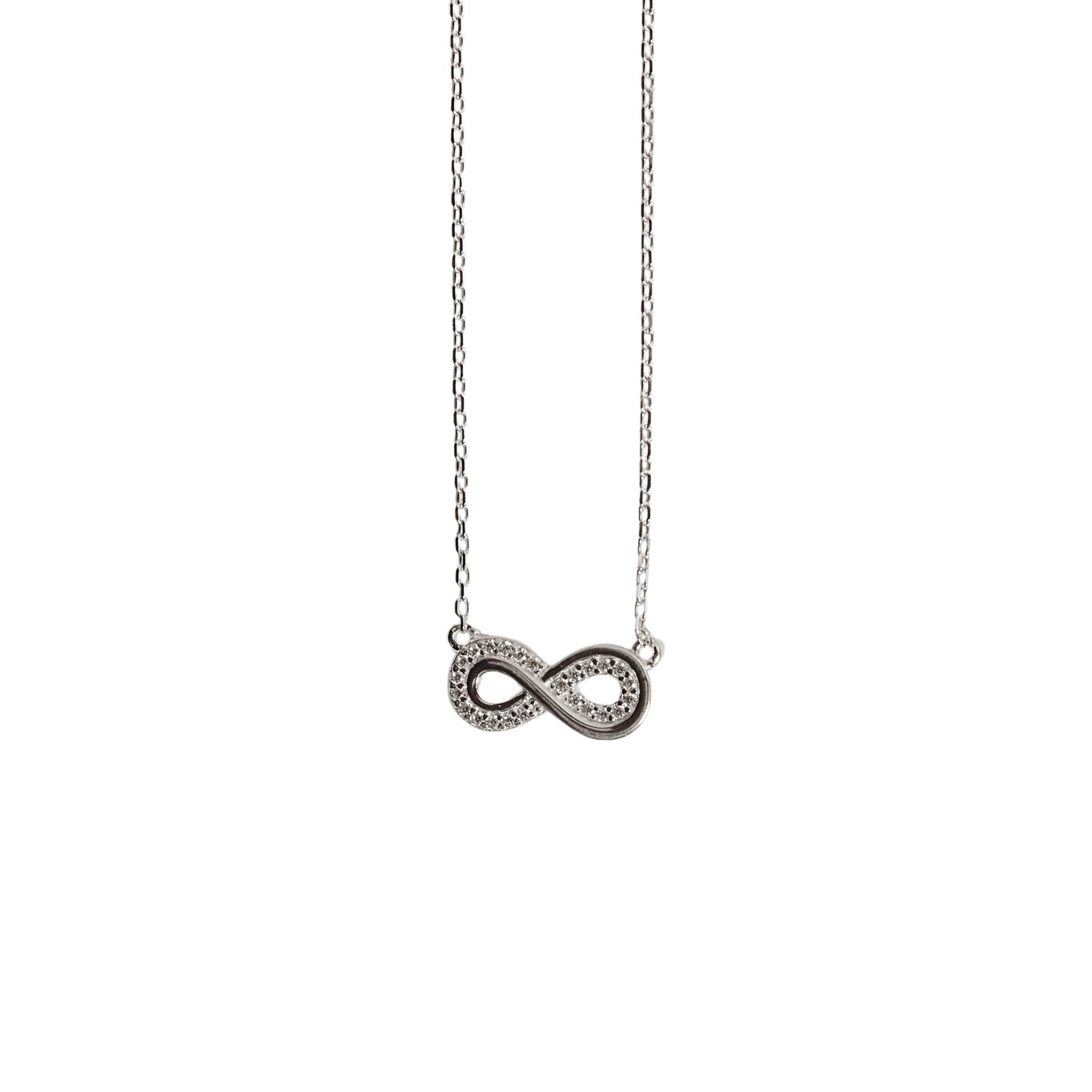 Colar entremeio infinito com cravejado 15mm corrente cadeado 40+5cm