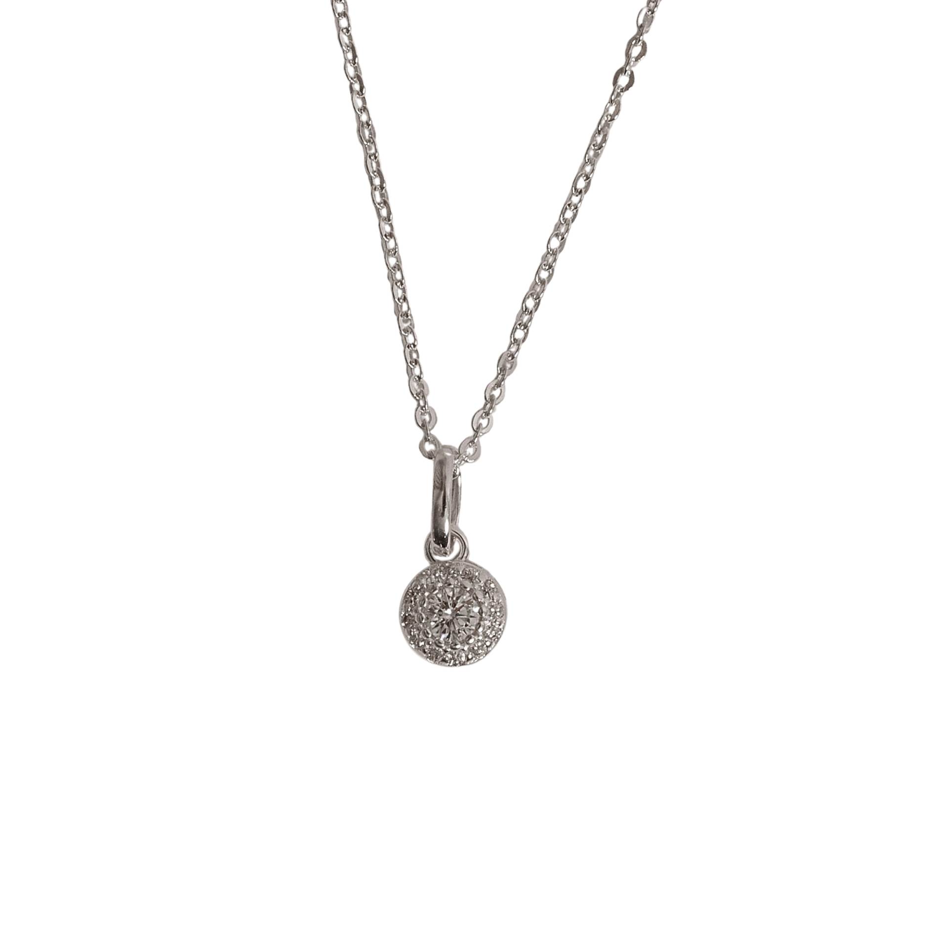 Colar pingente zircônia cristal com cravejado 6mm caixa alta corrente cadeadinho 40cm