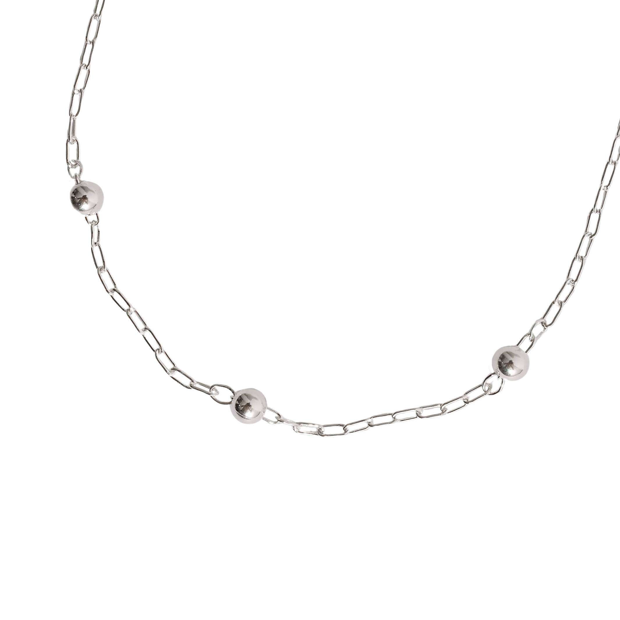 Imagem Pulseira infantil entremeio bolas 4mm corrente cartier 15cm