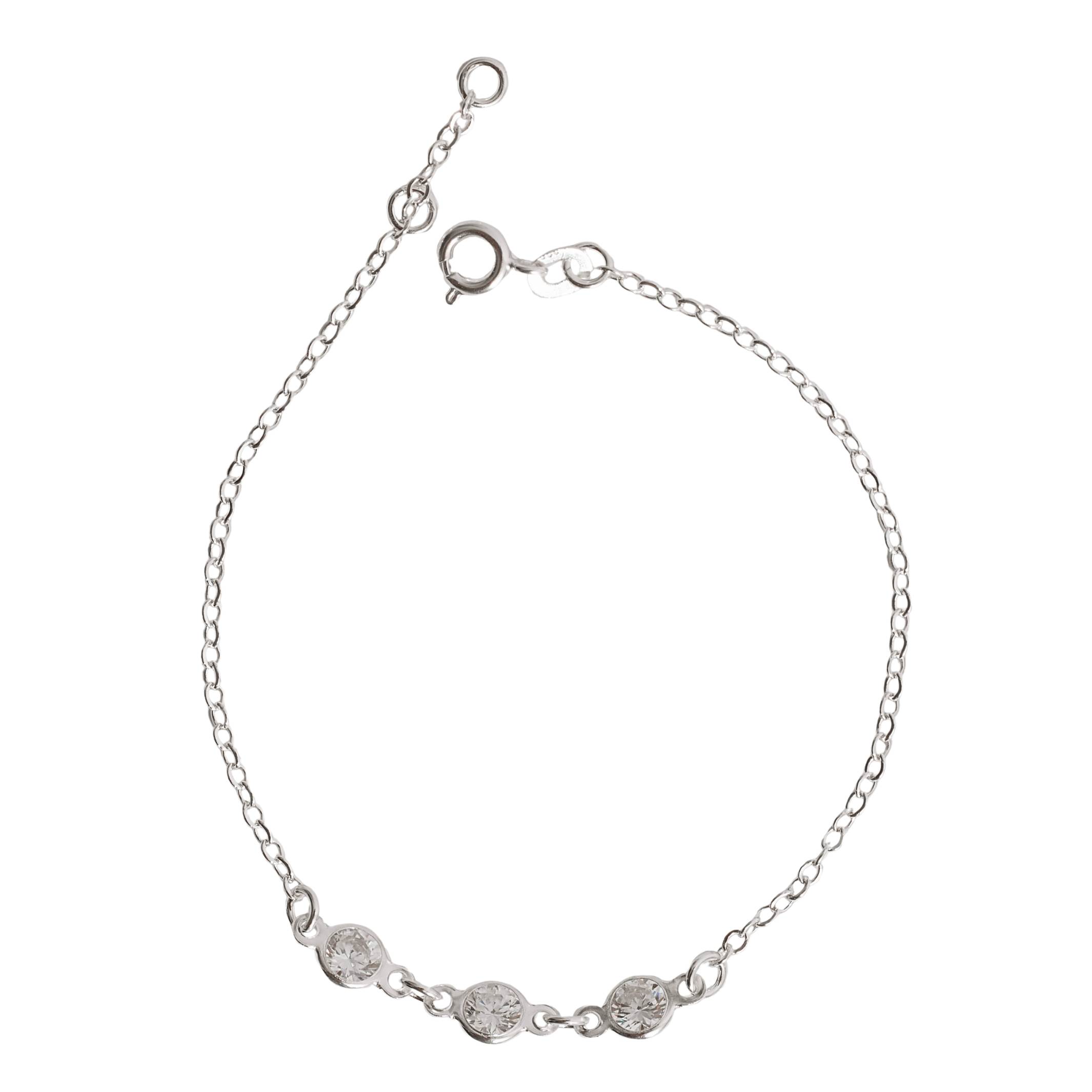 Imagem Pulseira entremeios zircônias 5mm 19cm