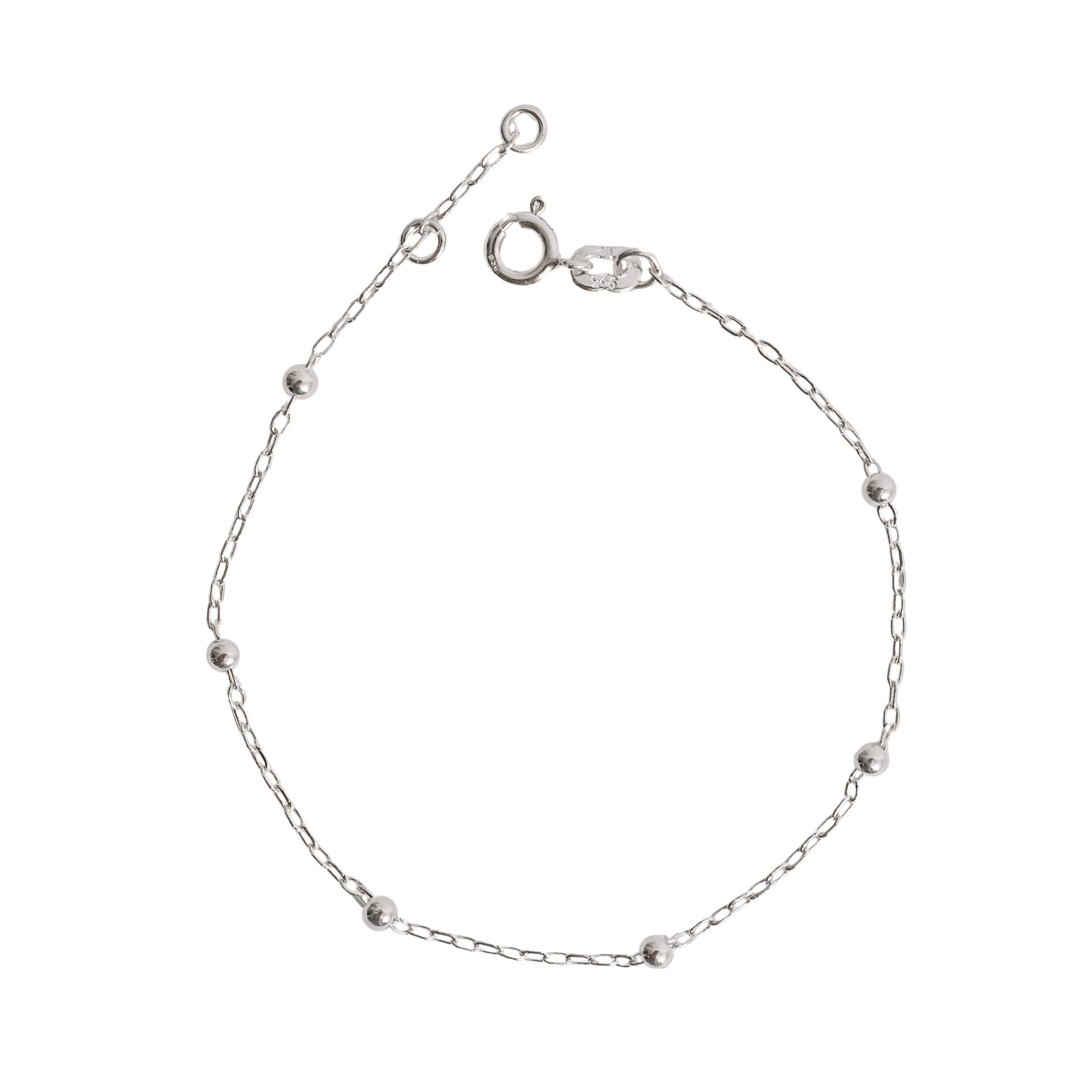 Imagem Pulseira entremeios 6 bolas 3mm 19cm