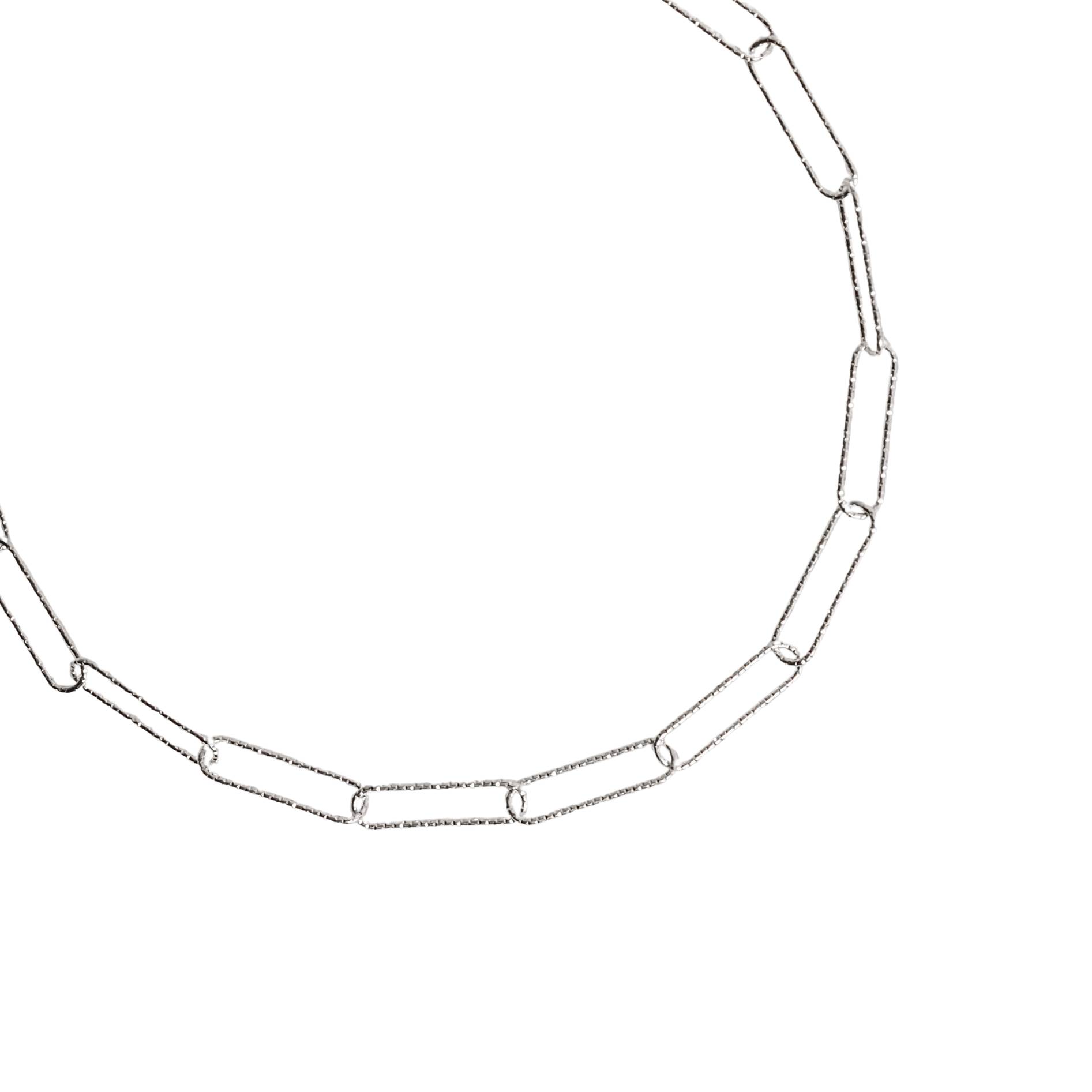 Pulseira corrente elo longo facetado 4.0 19cm