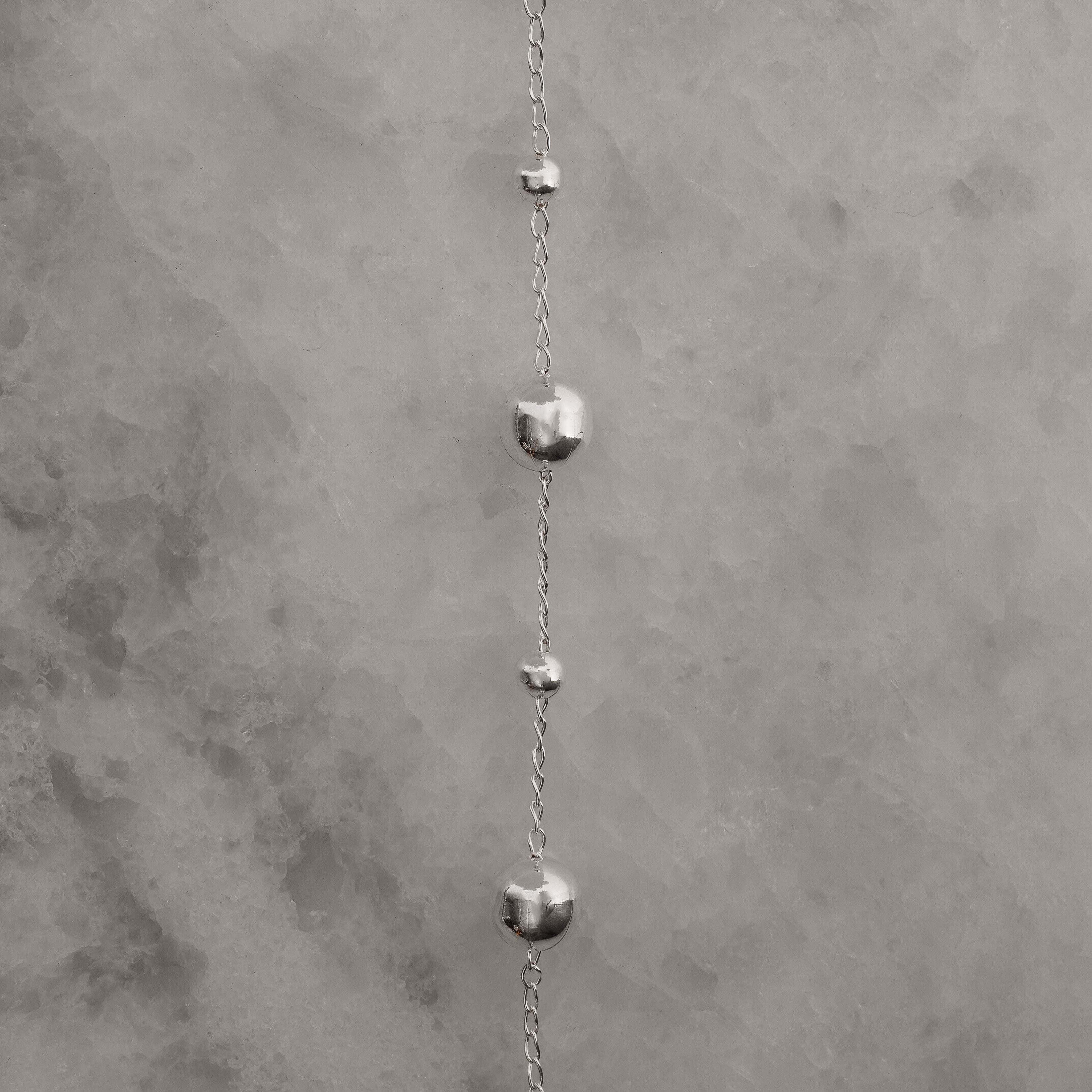 Imagem Secundária Pulseira entremeio bolas 5 e 9mm corrente cadeado