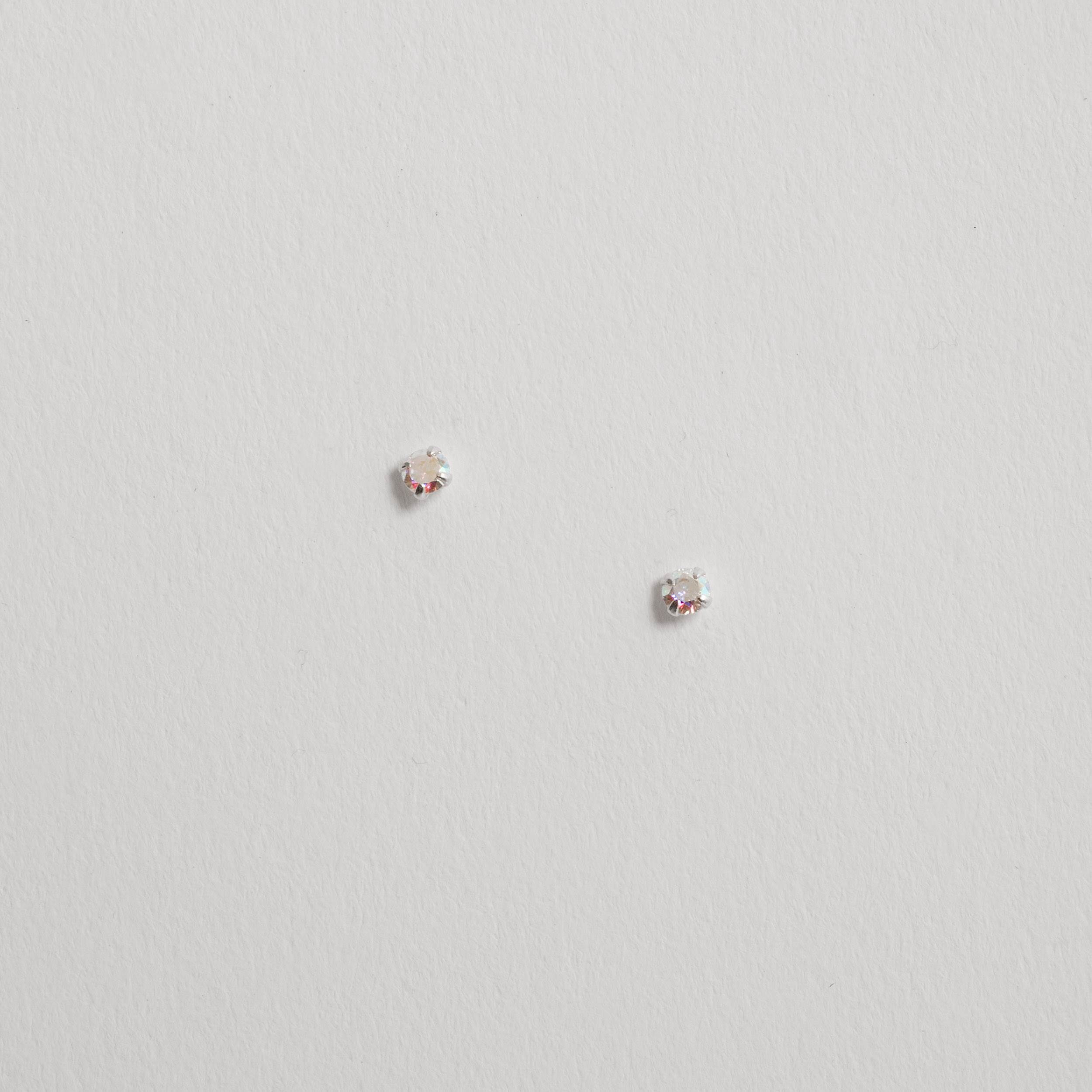 Imagem Brinco zircônia redonda furta-cor 3mm