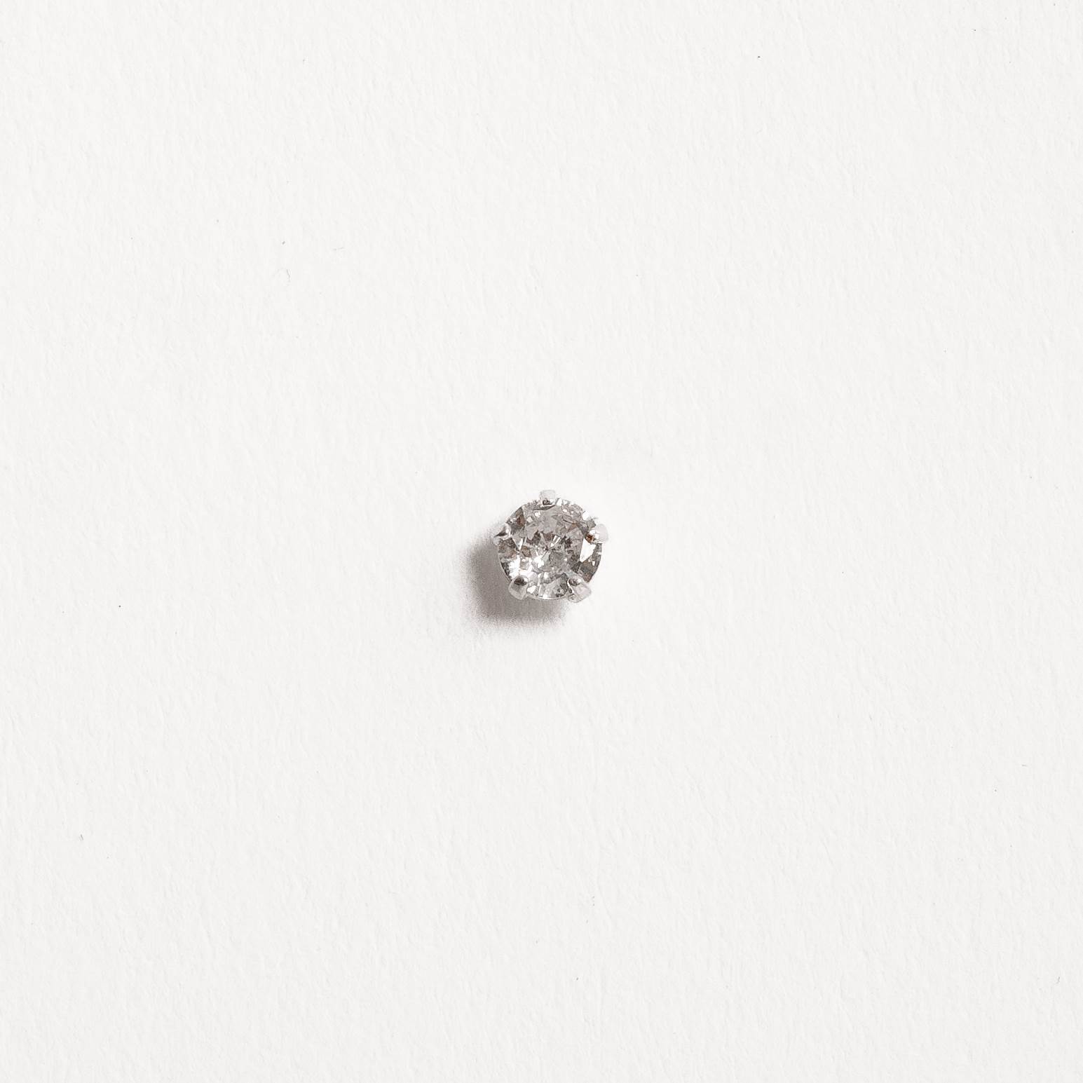 Piercing haste zircônia redonda 4mm
