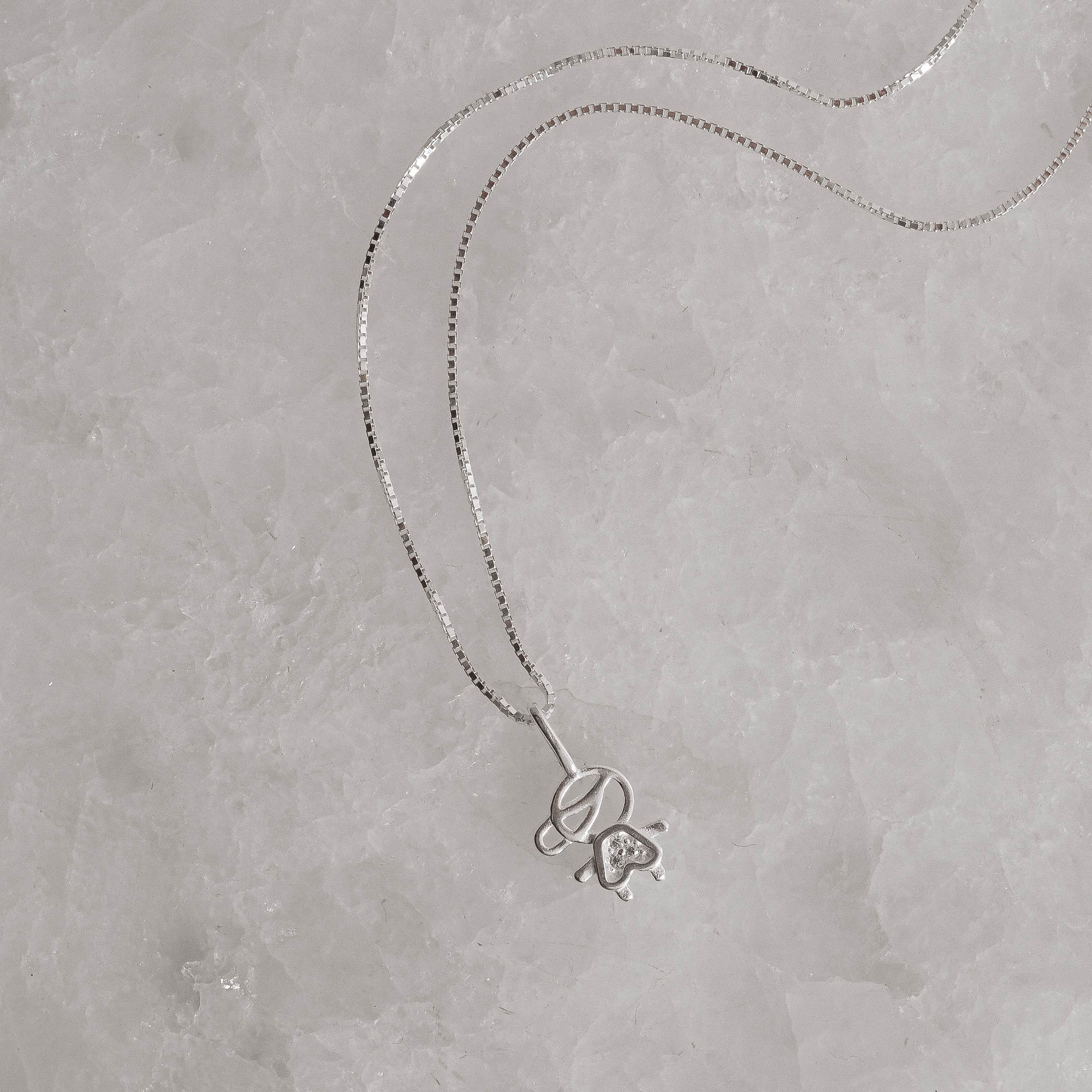 Imagem Secundária Colar pingente menino com zircônias 13mm 45cm