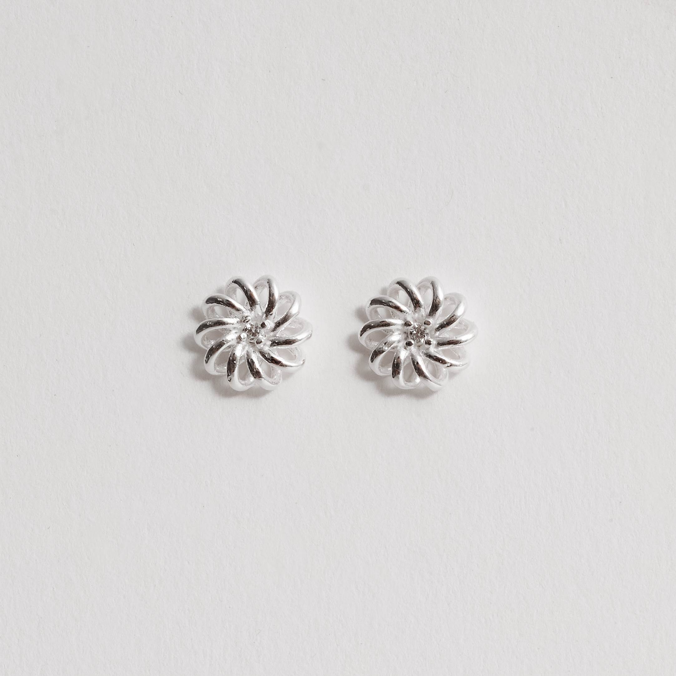 Imagem Brinco flor vazada detalhe zircônia 10mm