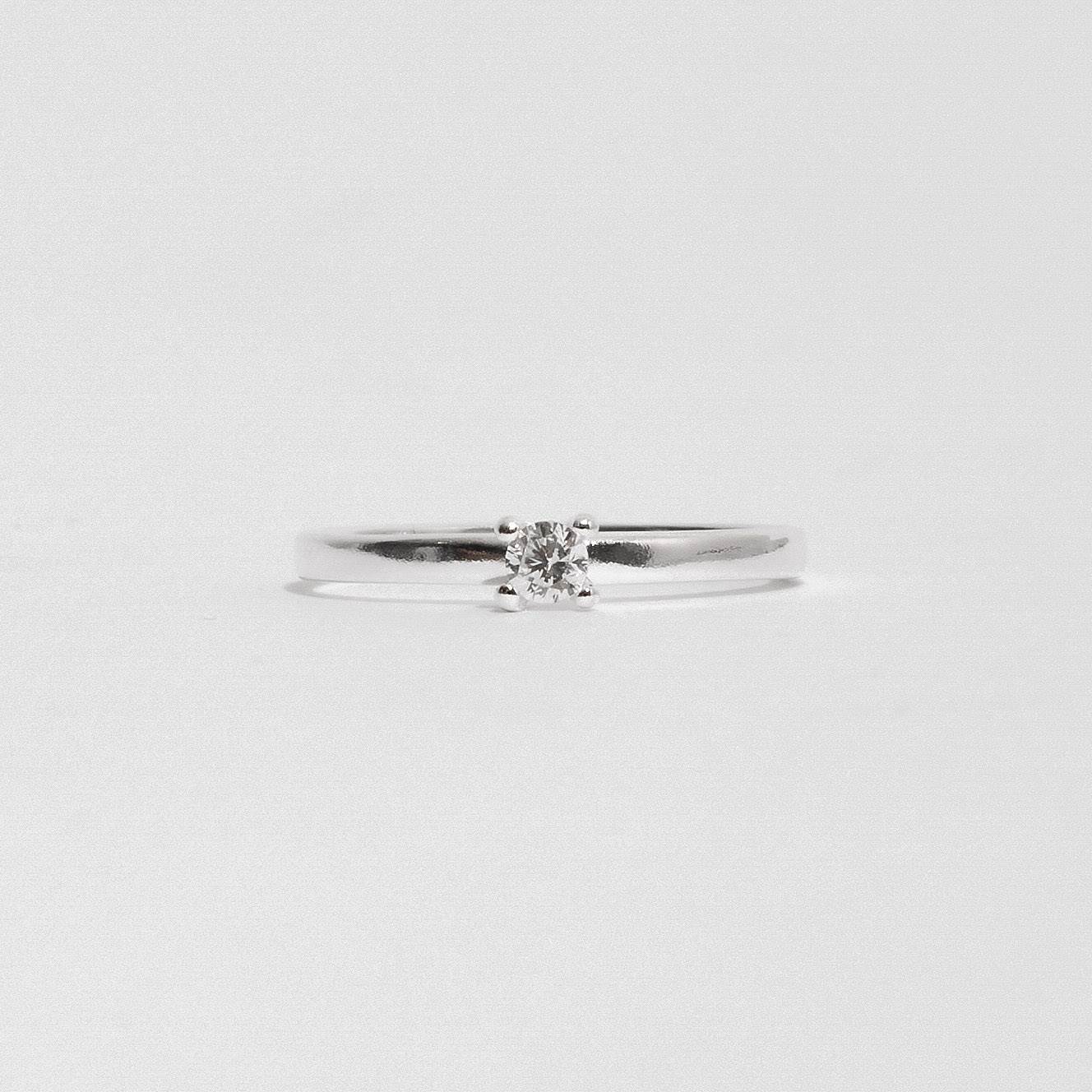 Anel solitário tradicional zircônia 3mm