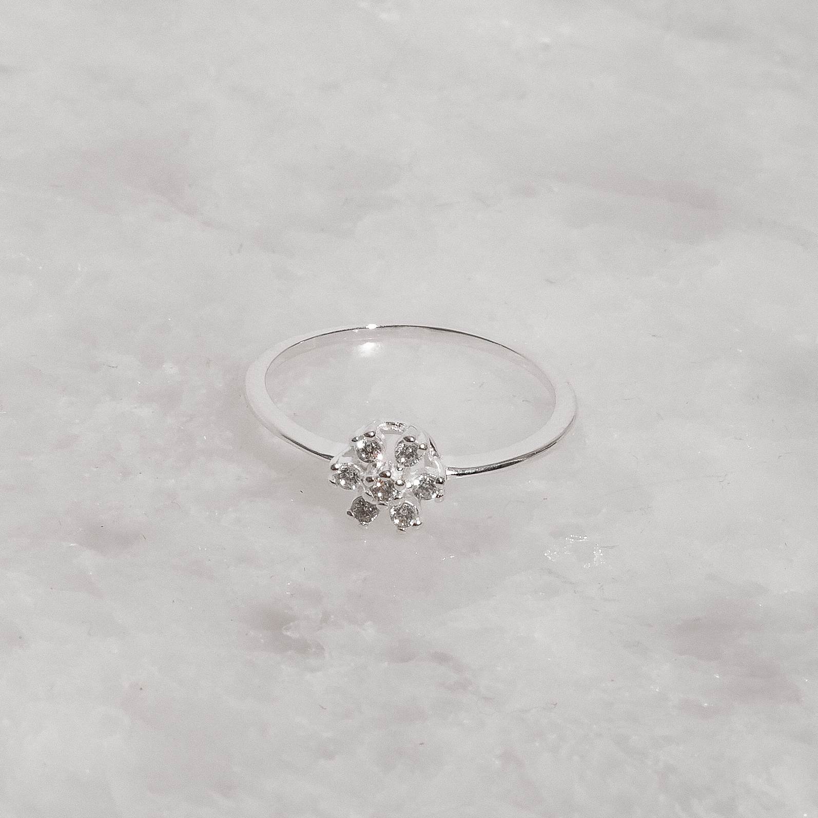 Imagem Secundária Anel flor com zircônias