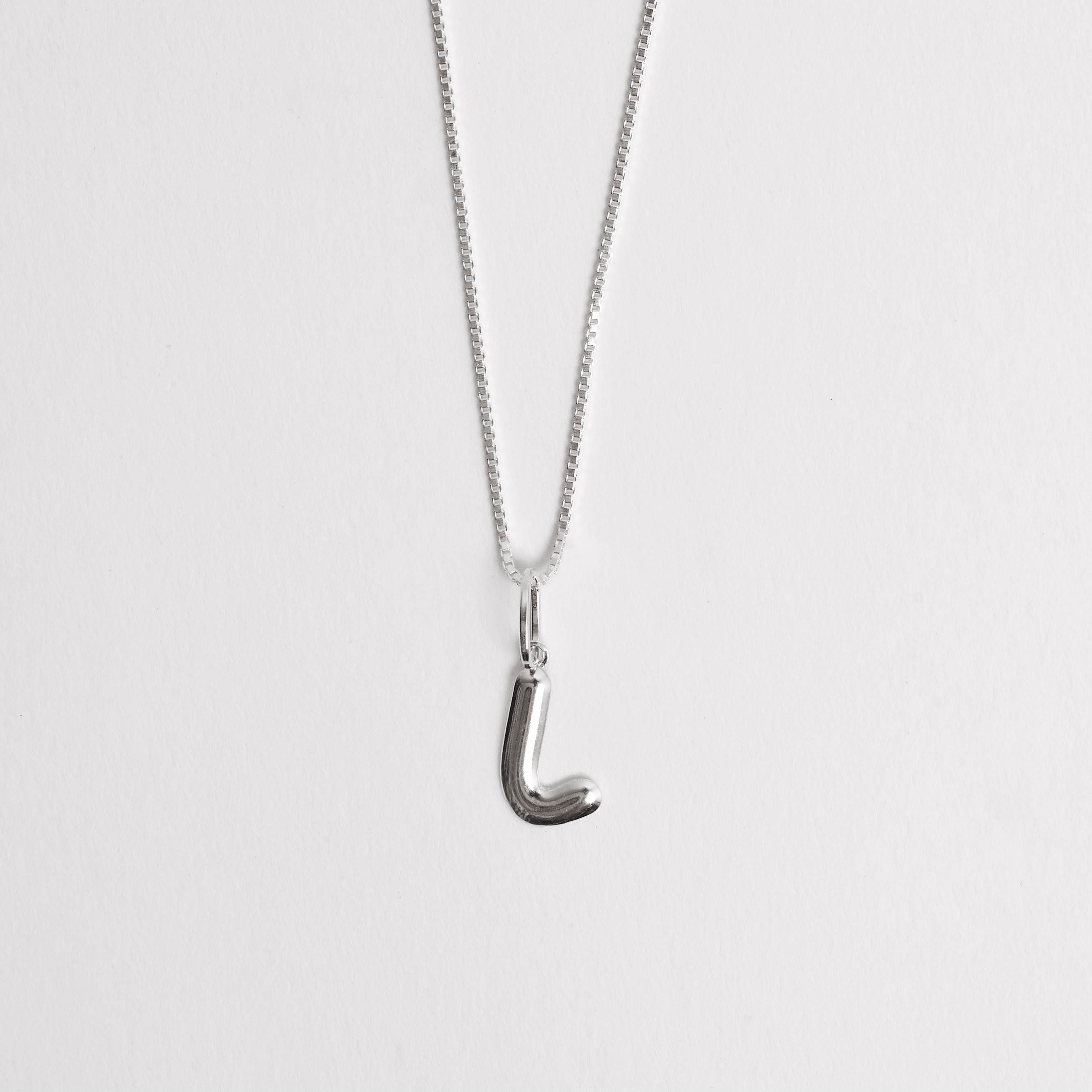Imagem Colar pingente letra L 15mm 45cm