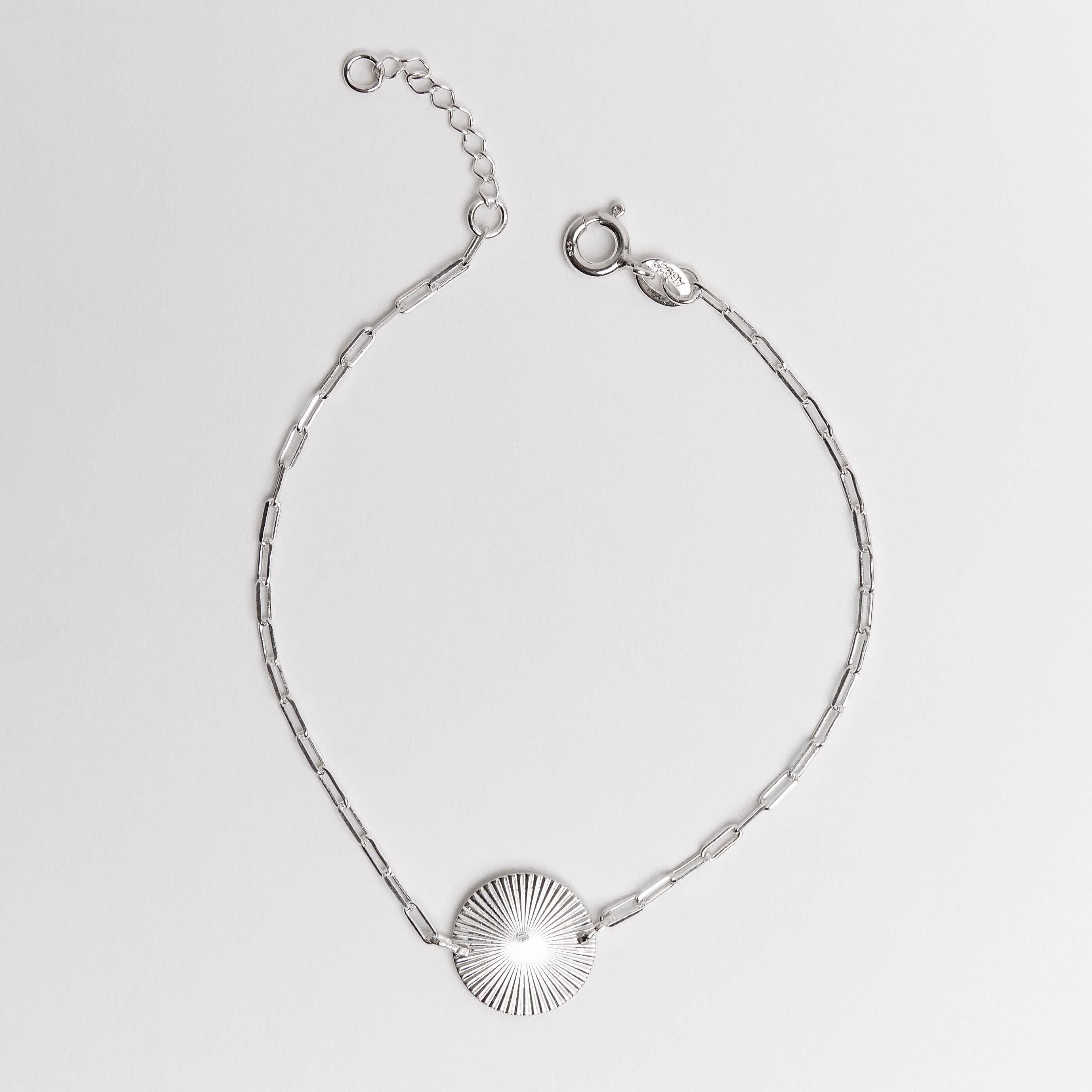 Imagem Pulseira entremeio medalha com vinco 13mm