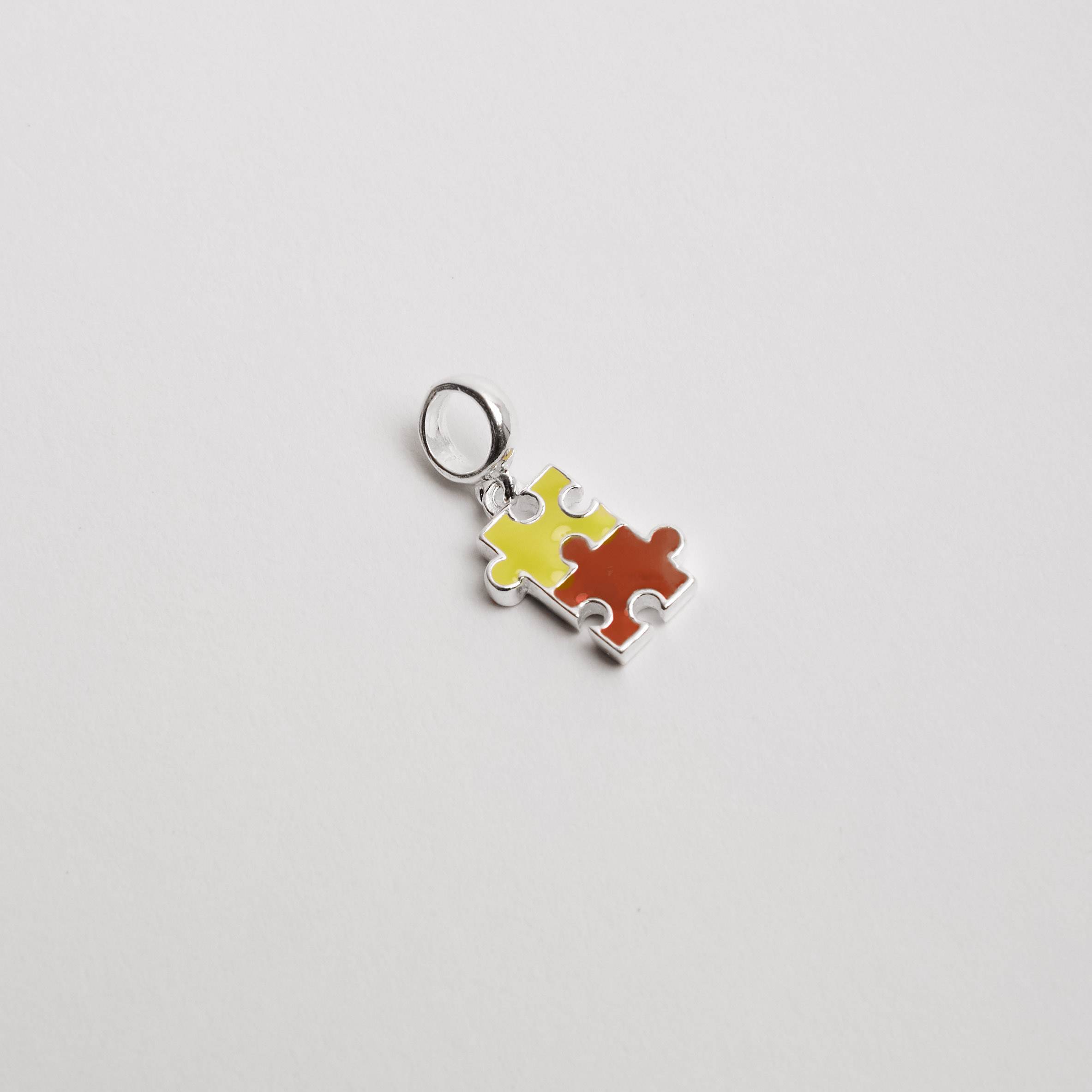 Berloque pingente símbolo autismo 13mm resina