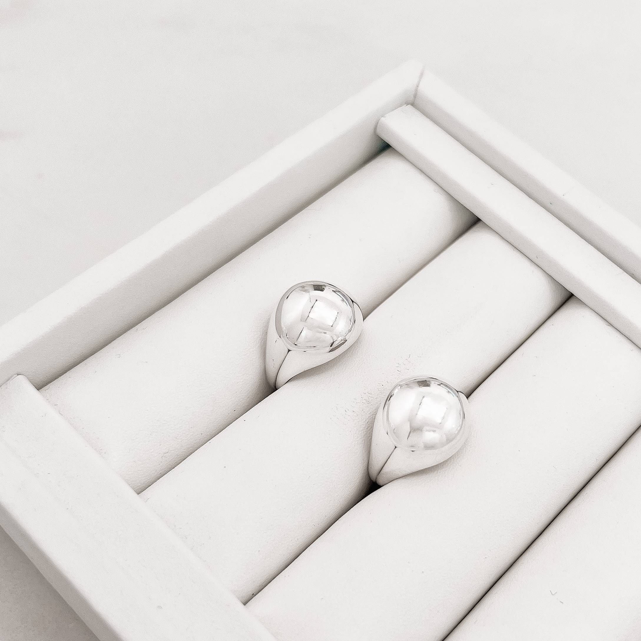 Anel largo círculo pesado