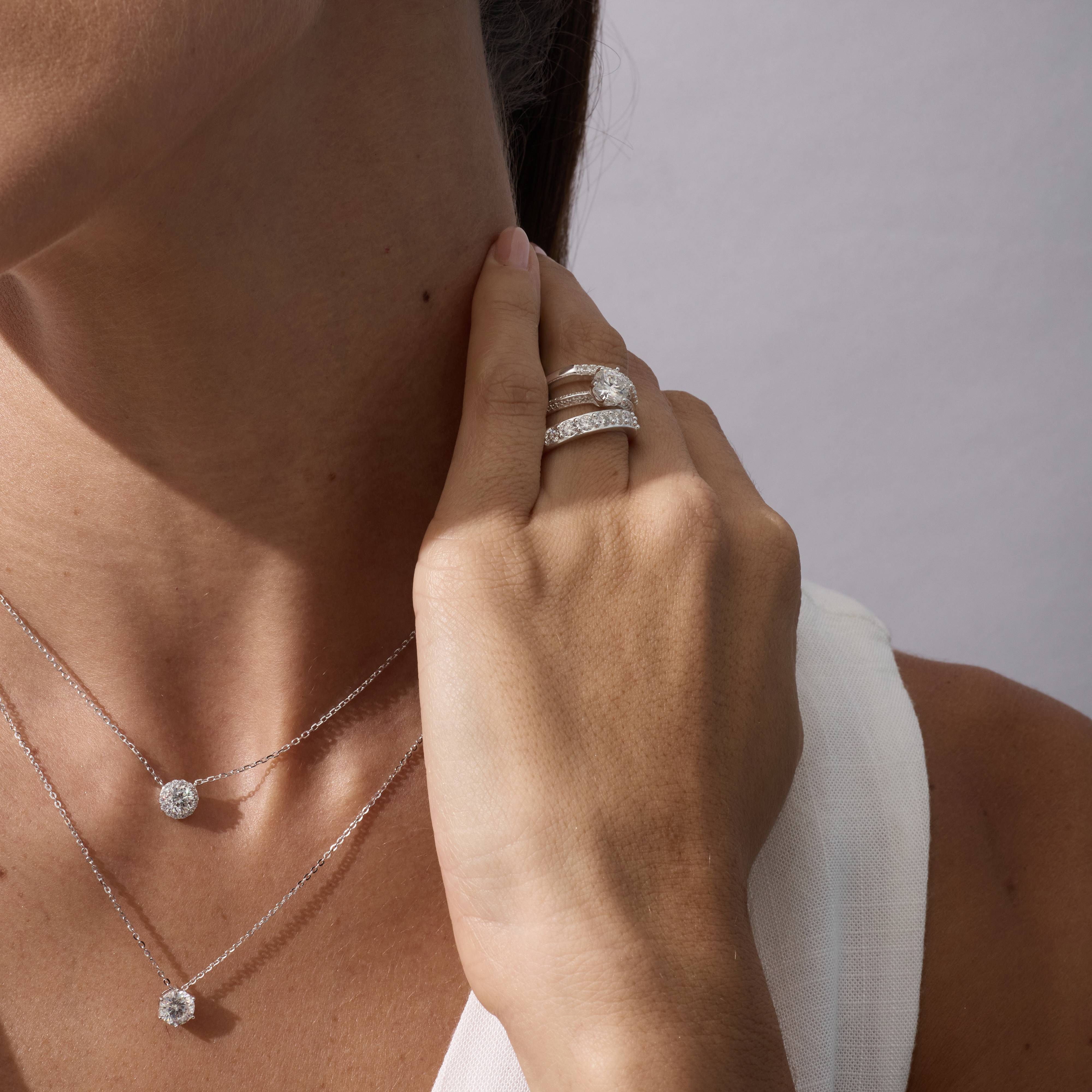 Imagem Secundária Anel meia aliança moissanite 1.5mm 