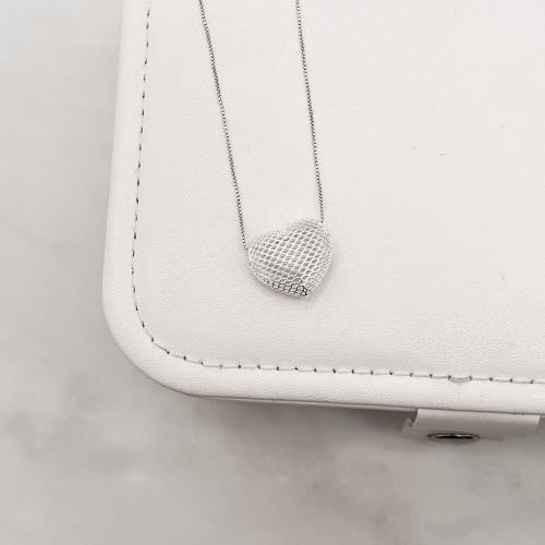 Colar coração renda Italiana 18mm 45cm