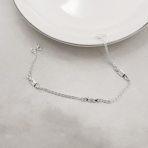 Pulseira entremeio zircônias retangulares 6mm