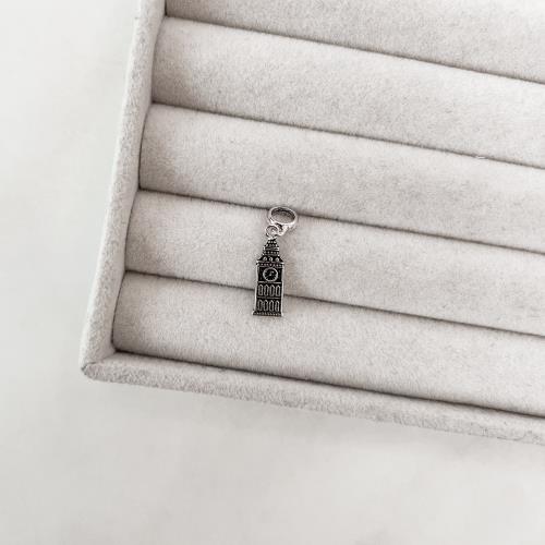 Berloque pingente Big Ben envelhecido resina 18mm