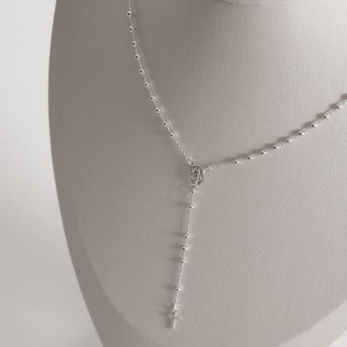 Terço cadeado bolas 3mm 45cm com fecho