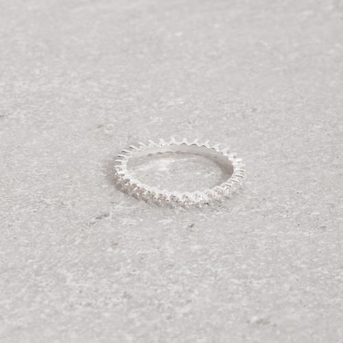 Anel aliança toda cravejada 2mm