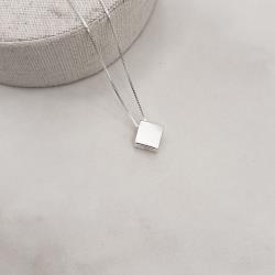 Colar losango passante 8mm 45cm