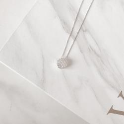 Colar círculo cravejado passante 10mm 45cm