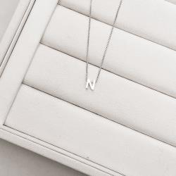 Colar letra N 6mm 45cm