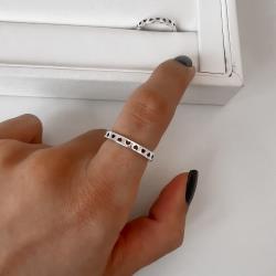 Aliança pesada corações e escrito resina