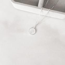 Colar pingente medalha Iemanjá 11mm 45cm