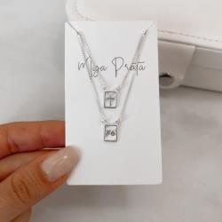 Escapulário fé e cruz vazada v15 60cm