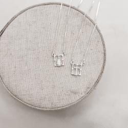 Escapulário medalhas Nsa. Sra. Aparecida e cruz vazadas com zircônia v15 60cm