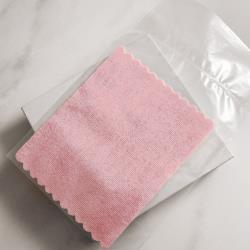 Flanela limpa pratas rosa 10x8cm