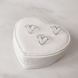 Anel coração vazado 15mm