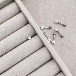 Piercing haste zircônia redonda 3mm