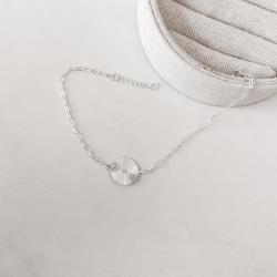 Pulseira entremeio medalha com vinco 13mm