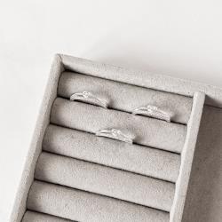 Anel fio duplo meia aliança e nó