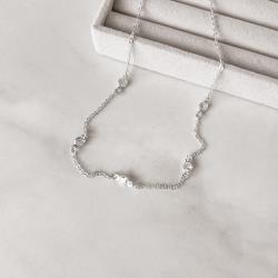 Choker tiff zircônia cristal 5mm corrente elo português