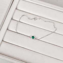 Tornozeleira entremeio zircônia acqua 7mm corrente cadeado