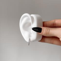 Argola click navete cravejado 18mm