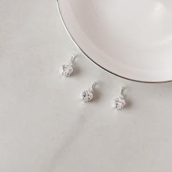 Pingente zircônia coração cristal 7mm