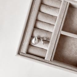 Brinco gota lisa 16mm