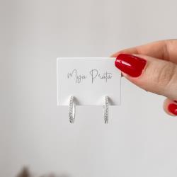 Argola click navete cravejado 16mm