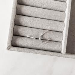 Argola fio bolinhas 13mm tarraxa